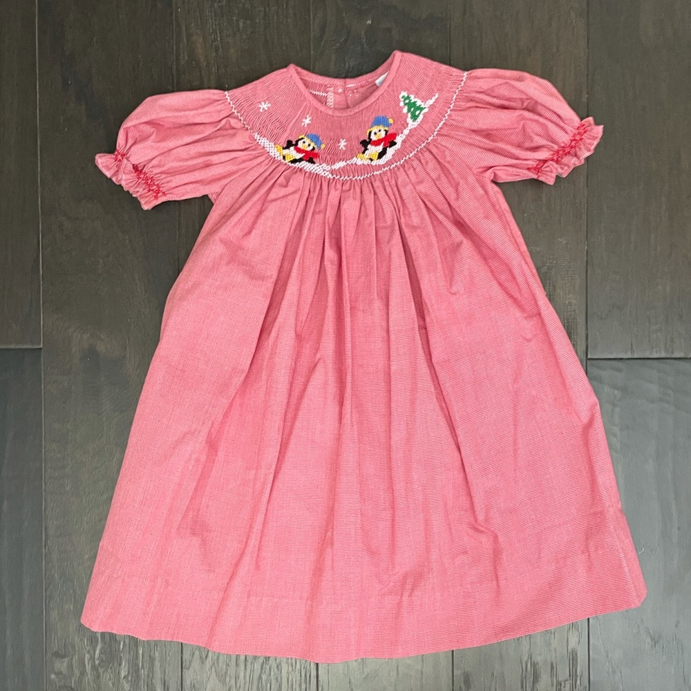 Penguin Christmas/holiday Smocked Dress